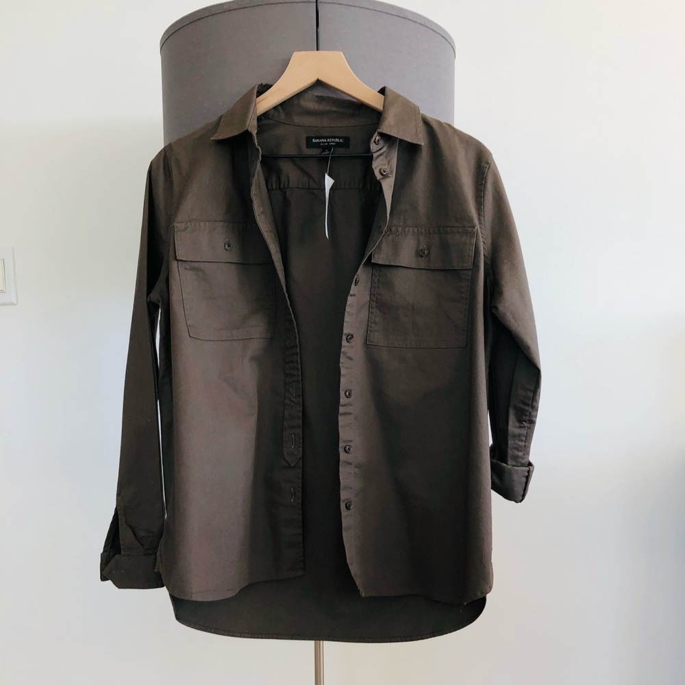 NWT Banana Republic Twill Utility Shirt Sz S